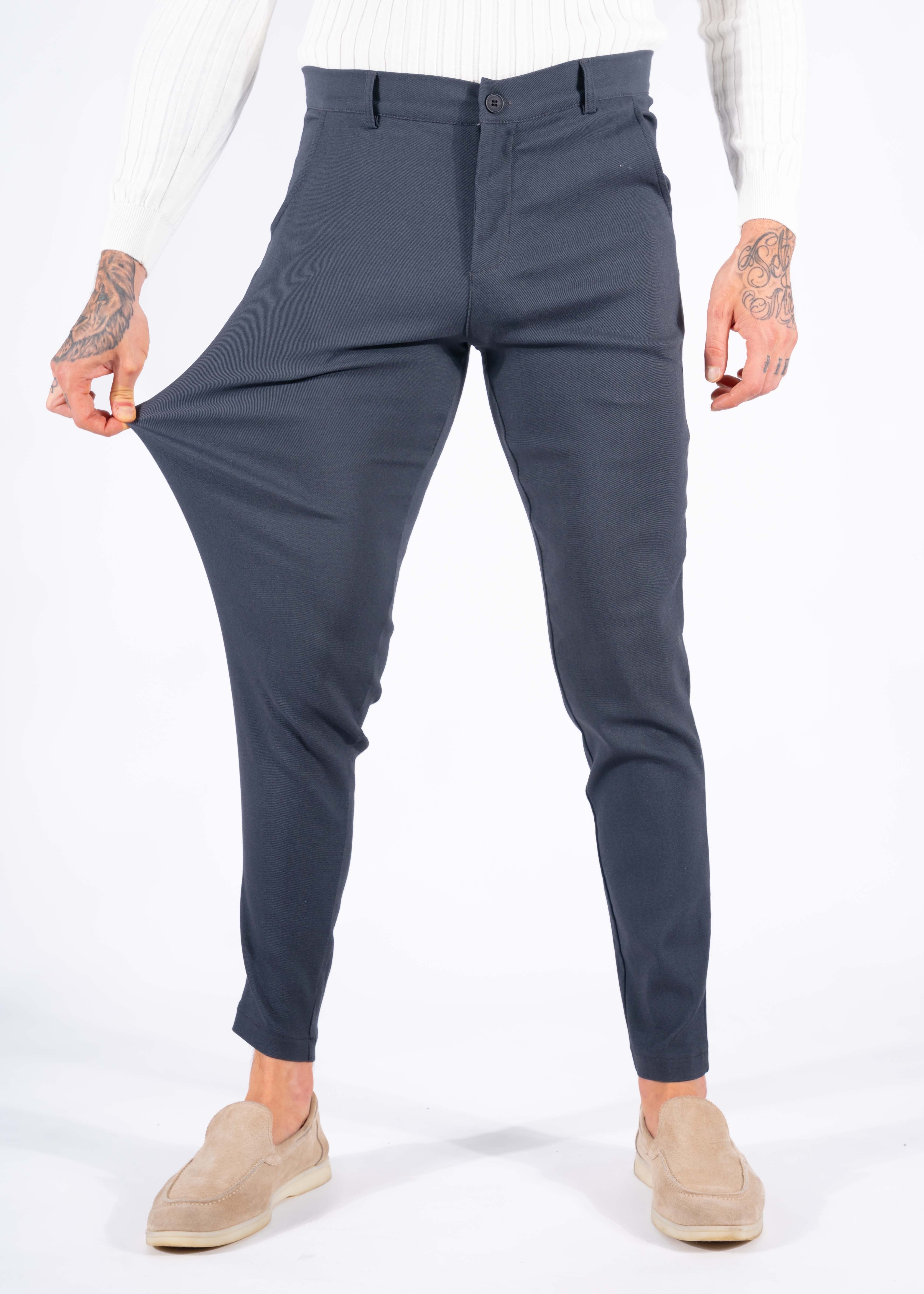 Super stretch pantalon dark grey