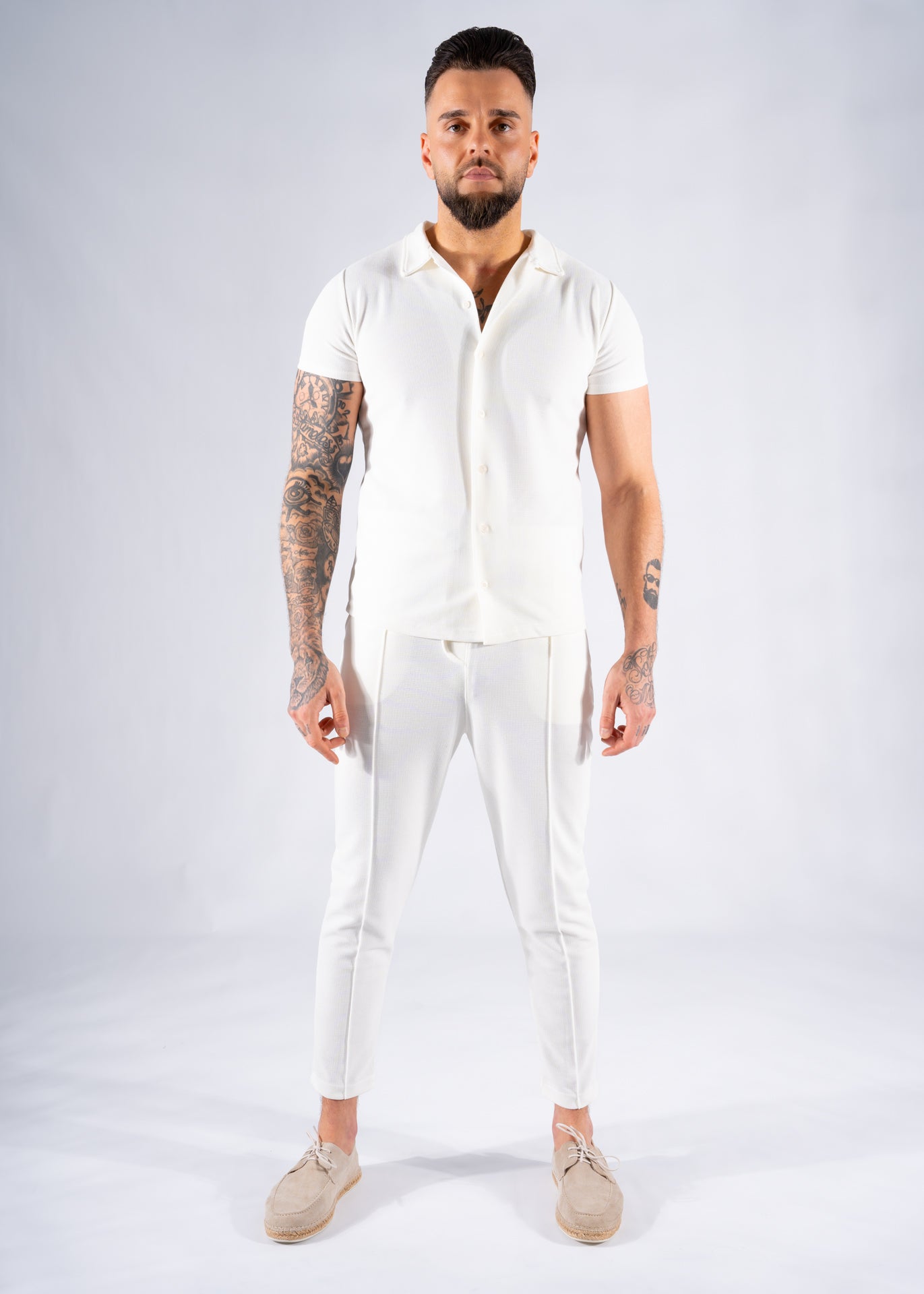 Summer set pantalon & shirt white