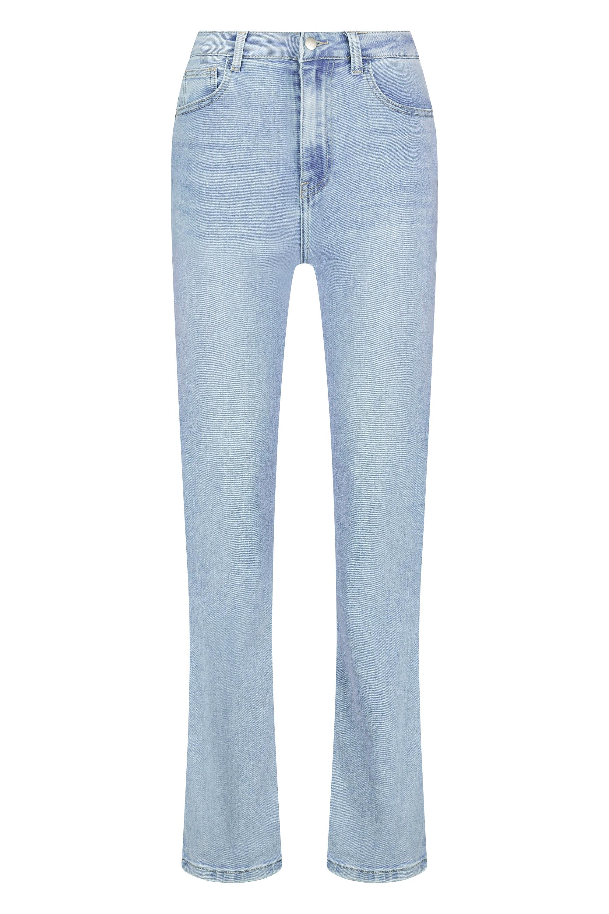 Straight leg jeans stretch light blue