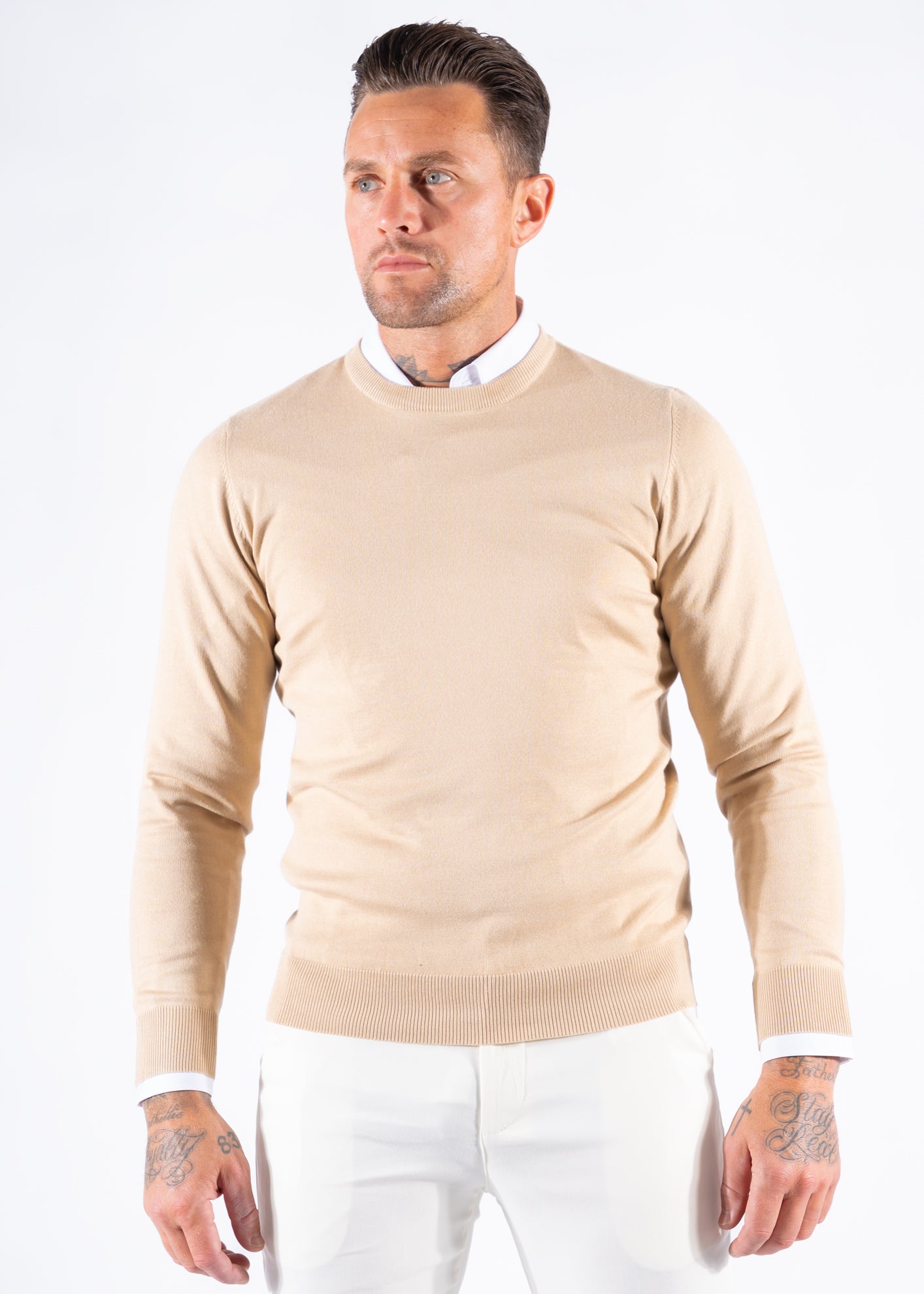Pullover knitwear beige