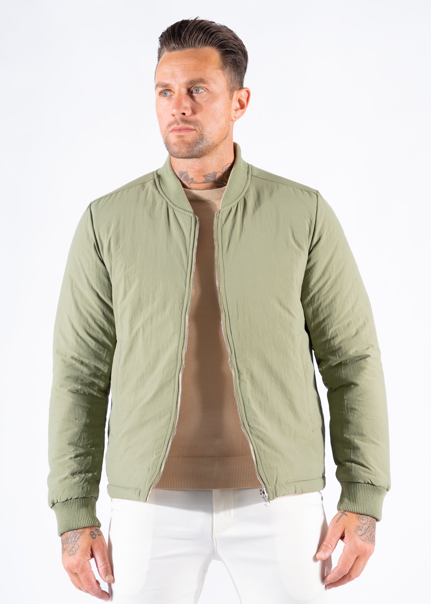 Reversible Jacket Green Beige