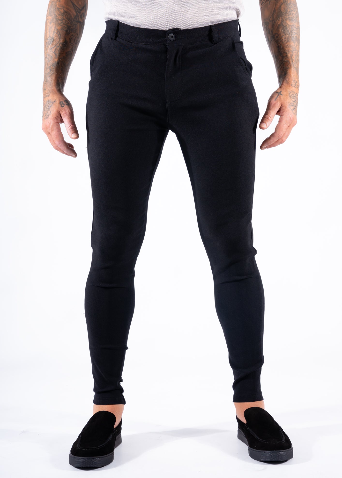 Super stretch pantalon black