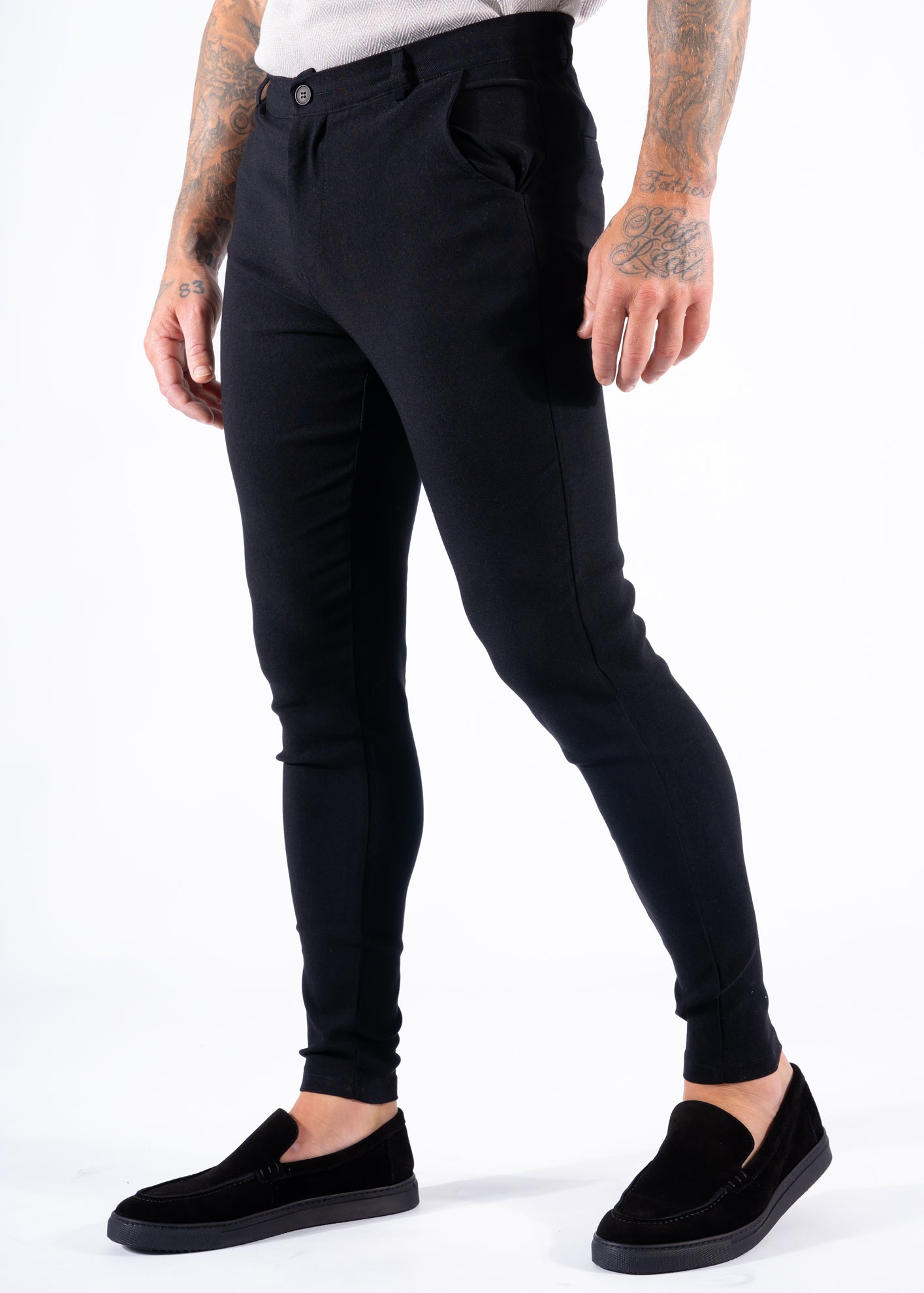 Super stretch pantalon black