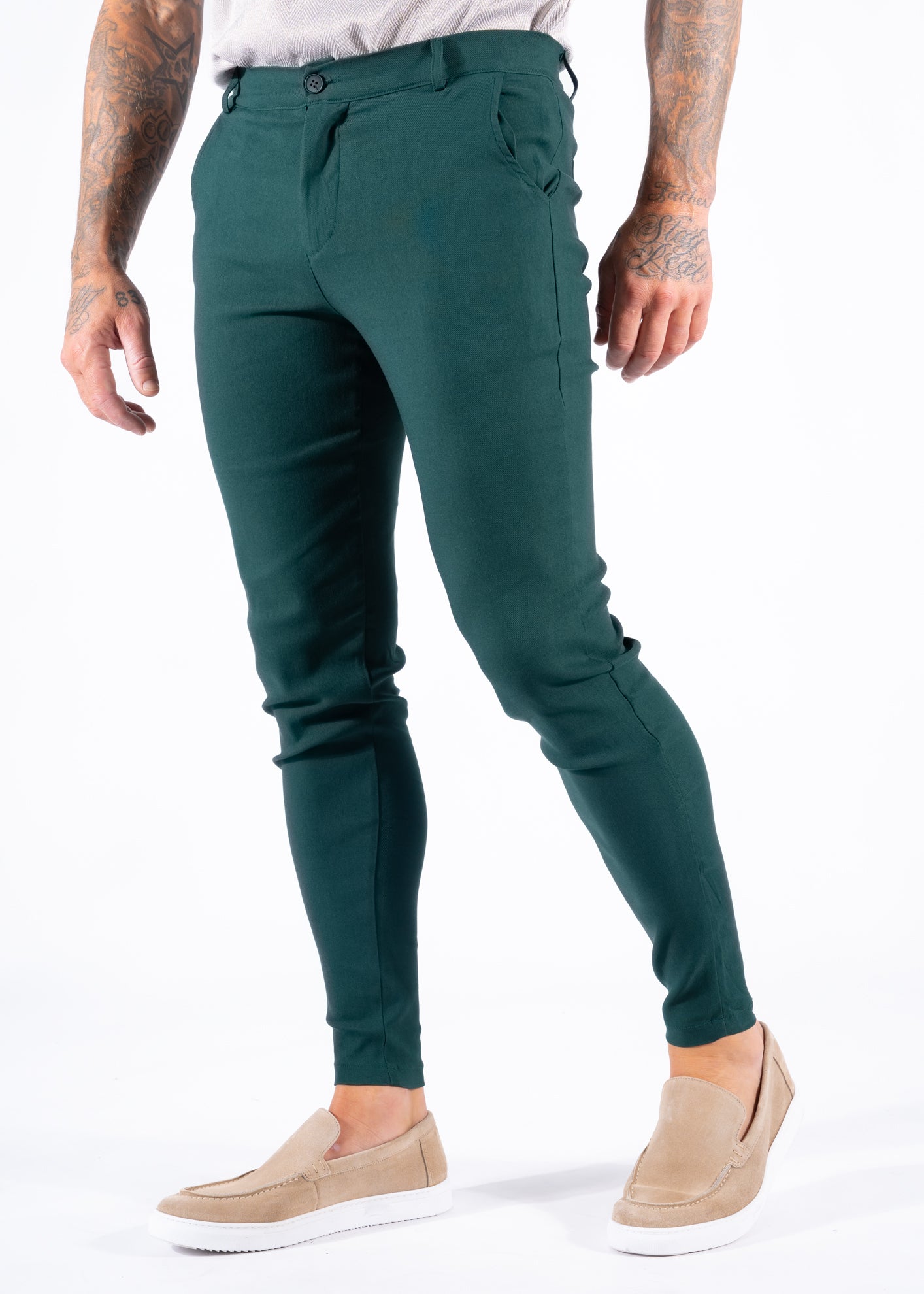 Super stretch pantalon forest green