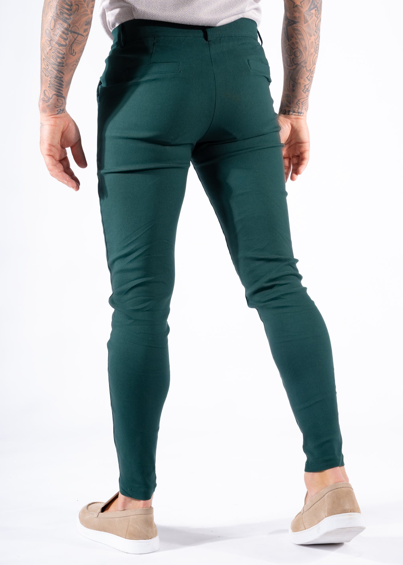 Super stretch pantalon forest green