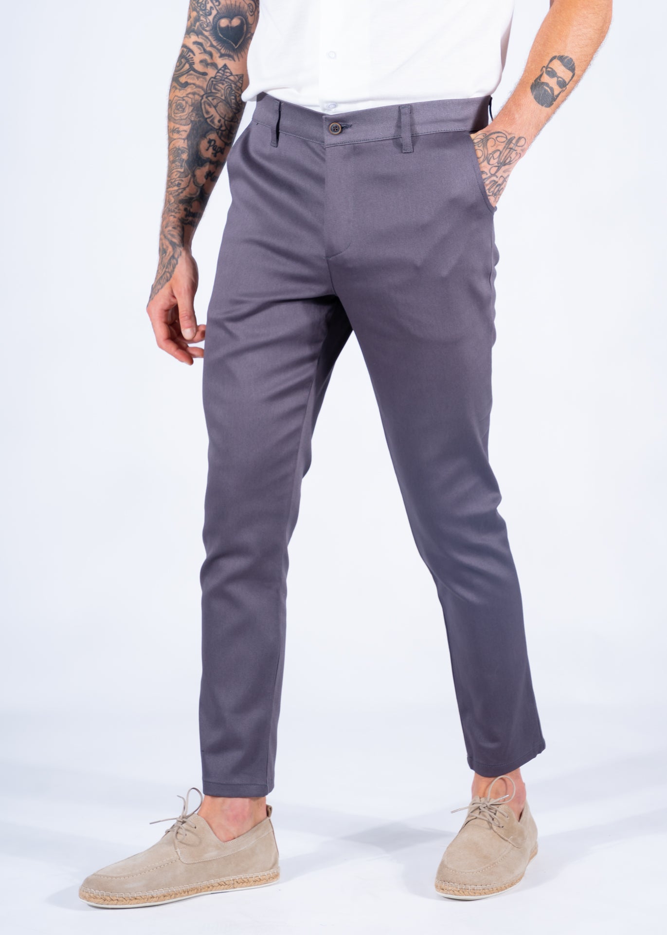 Pantalon Frankie slim fit grey