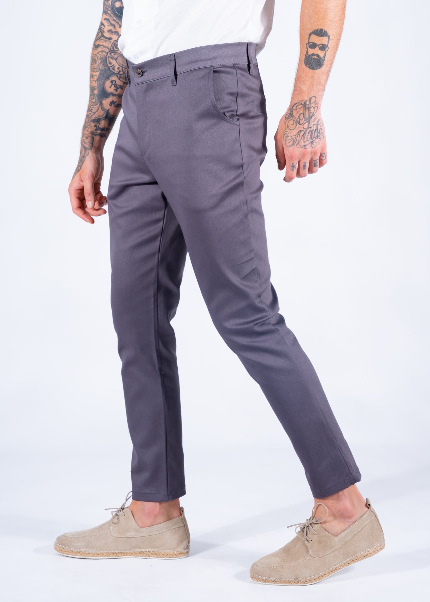 Pantalon Frankie slim fit grey