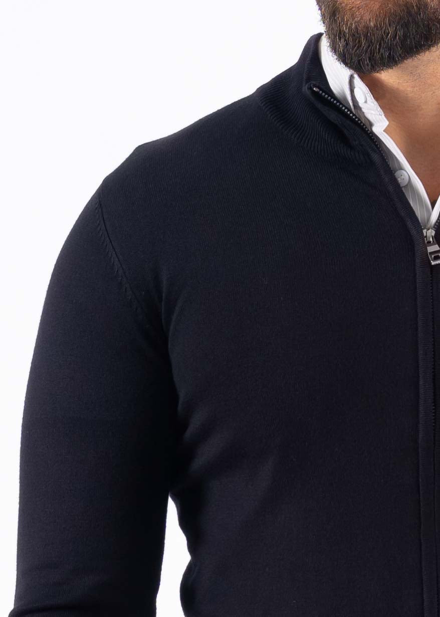 Vest zipper knitwear black