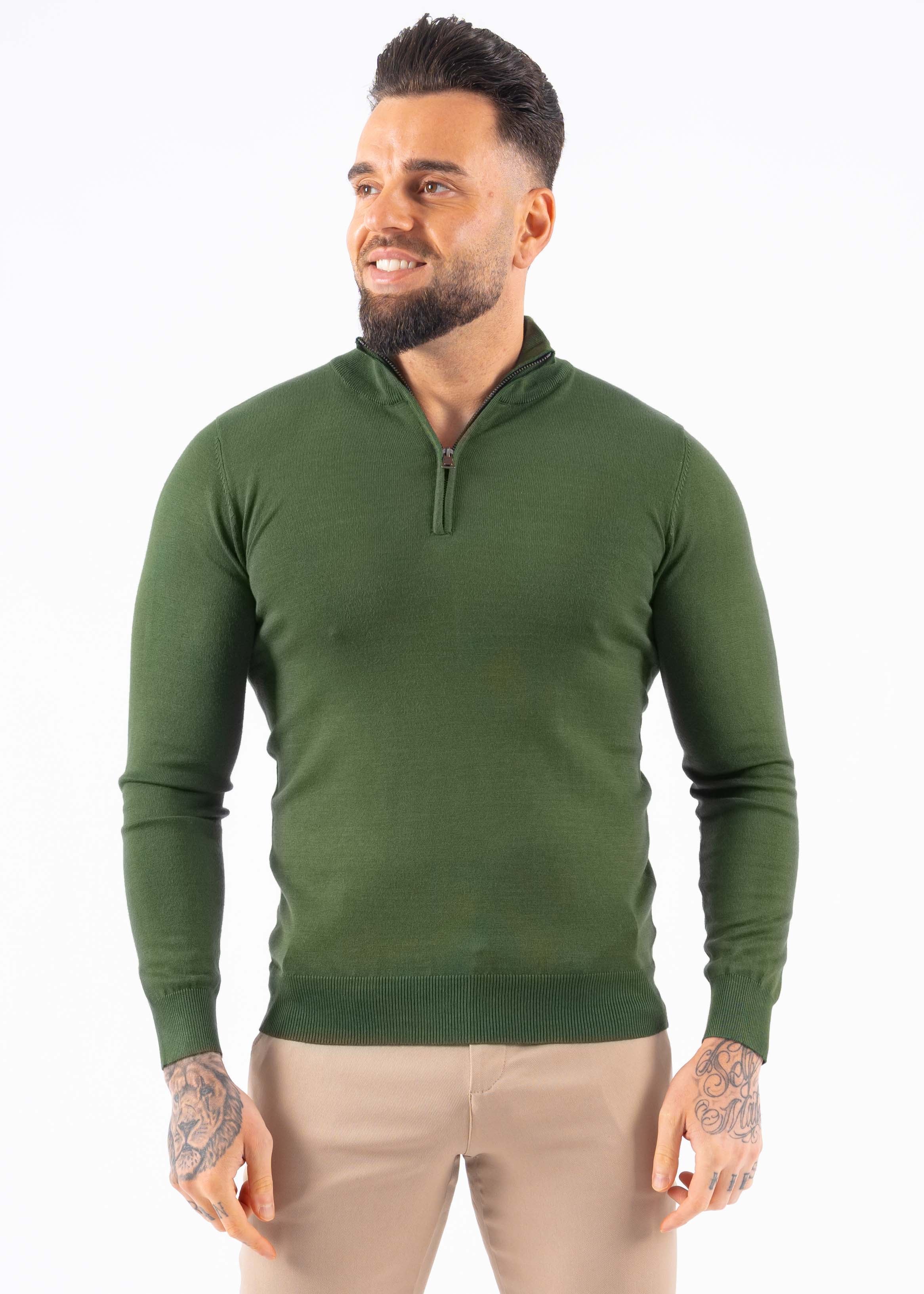 Sweater zipper green