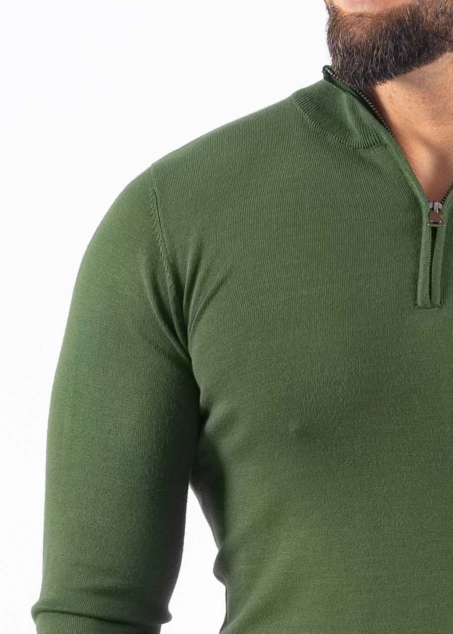 Sweater zipper green