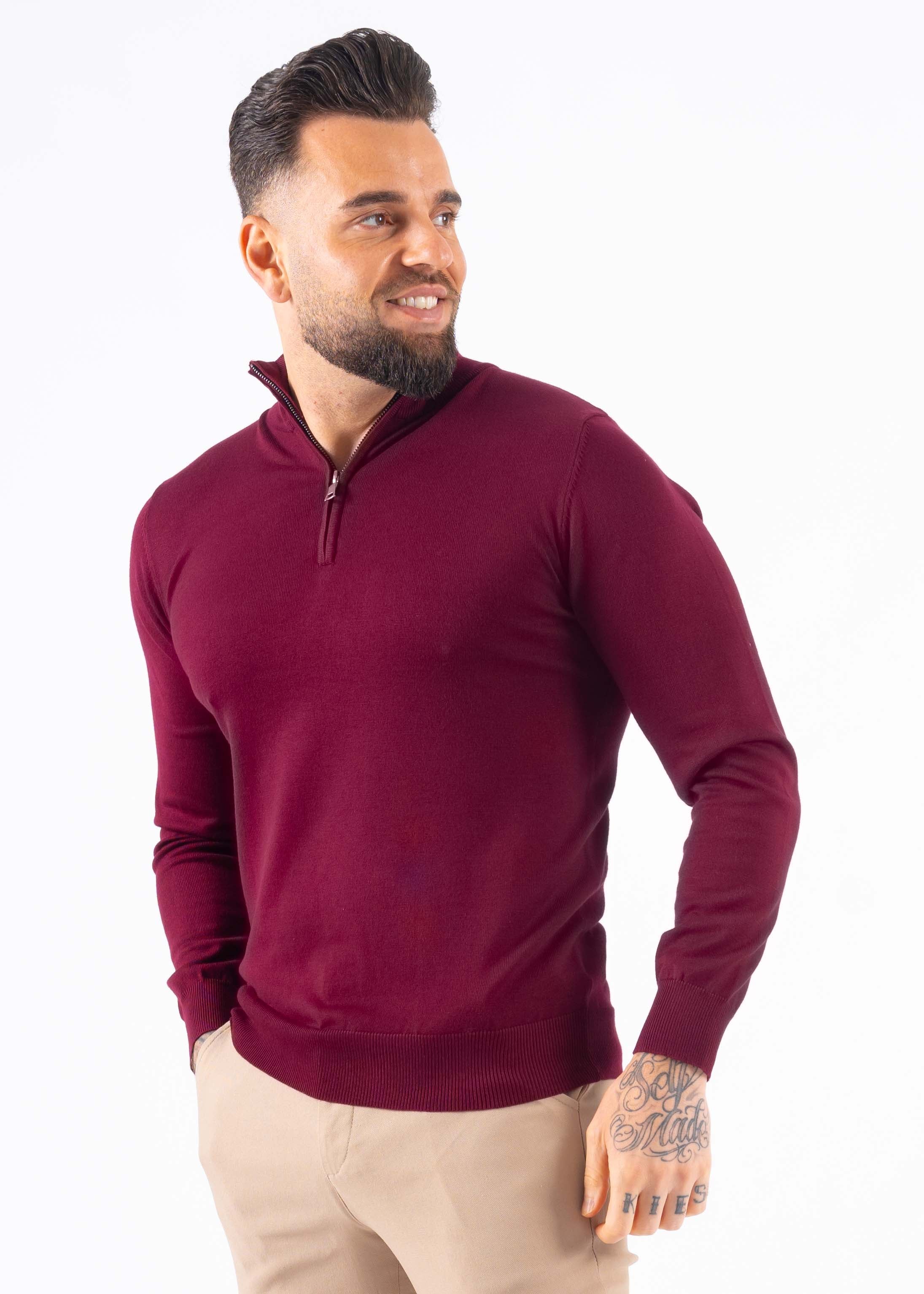 Sweater zipper bordeaux