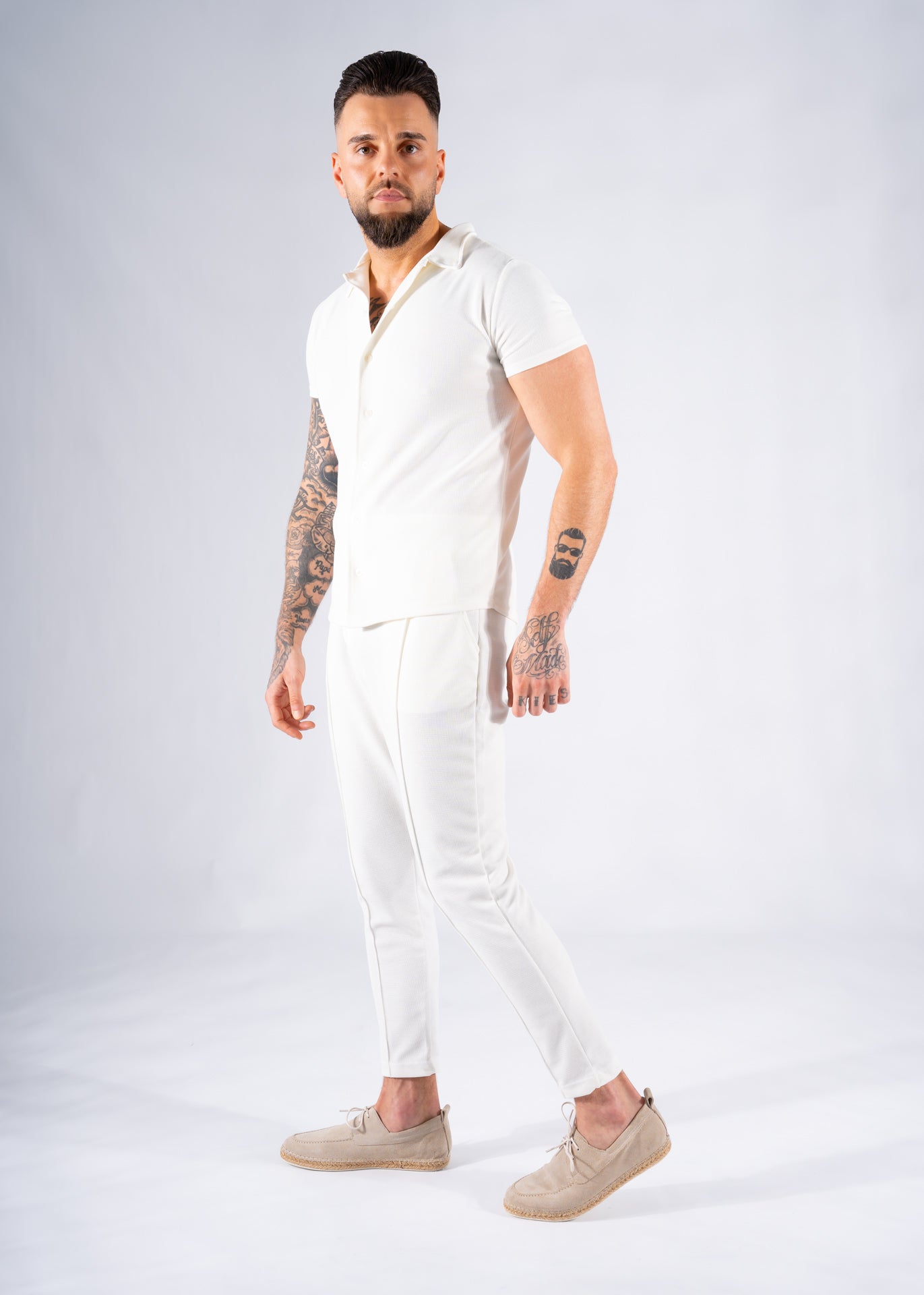 Summer set pantalon & shirt white