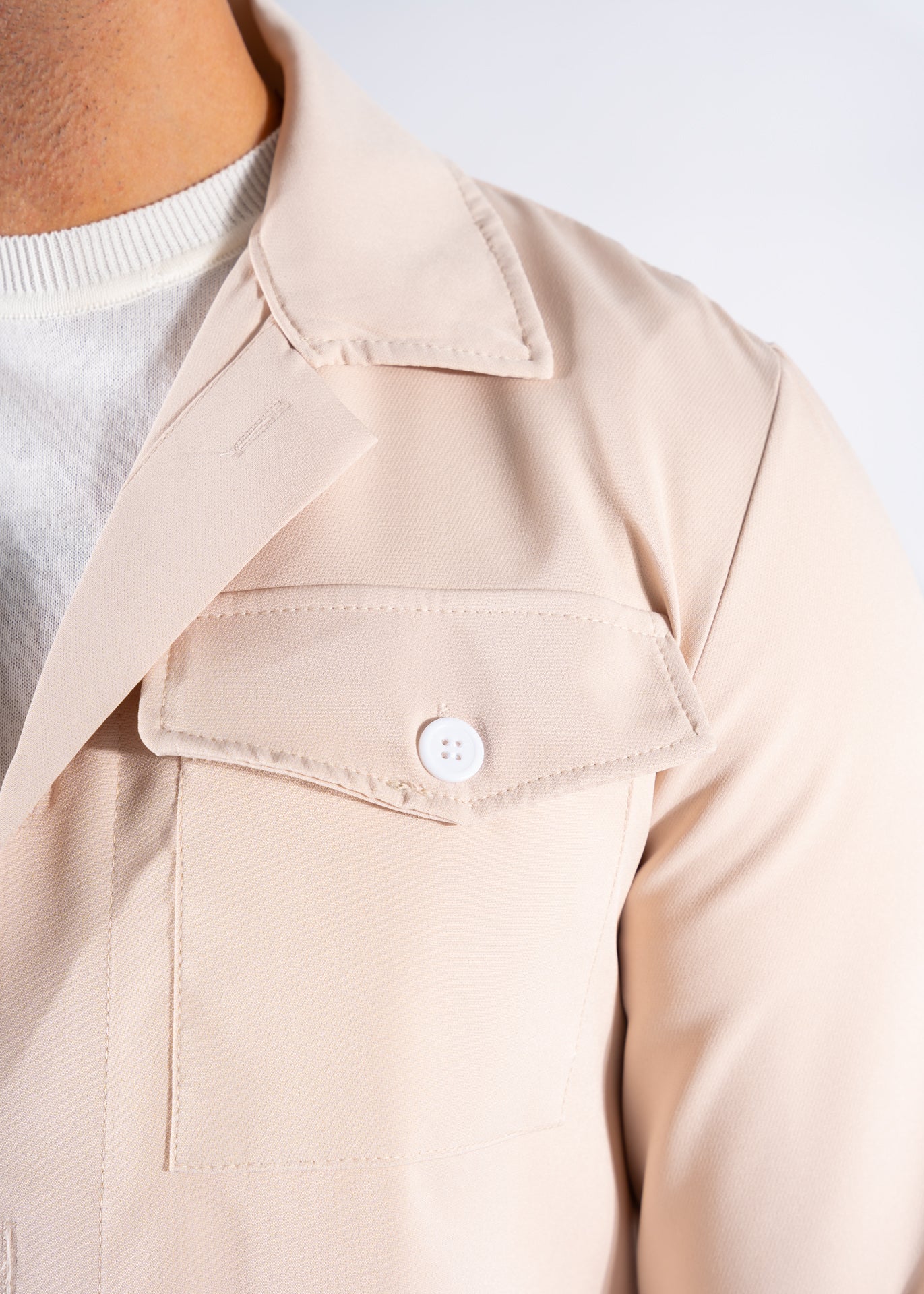Summer jacket buttons beige