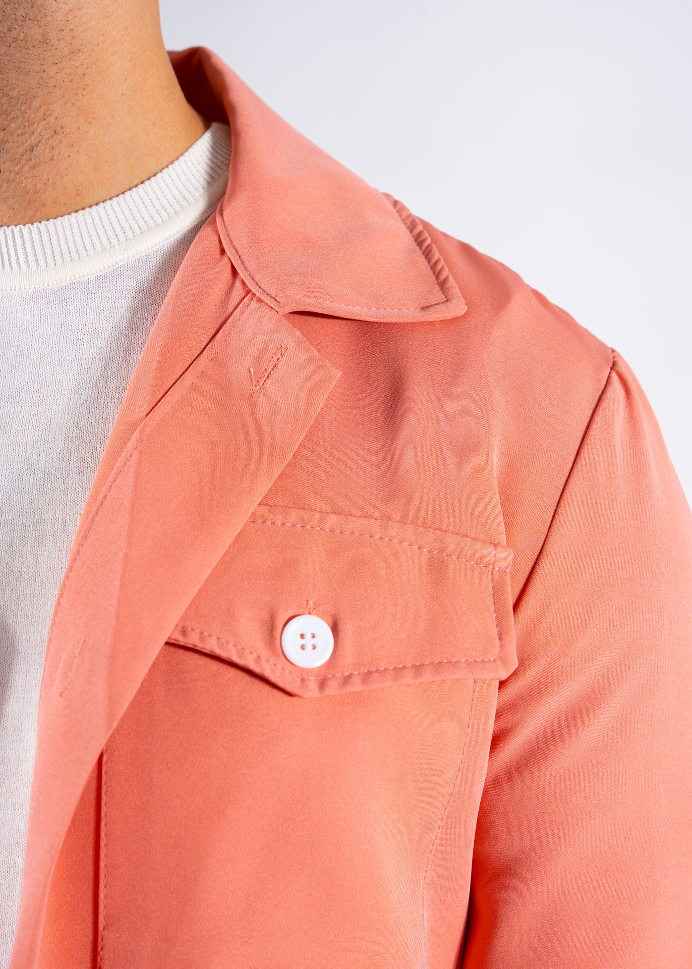 Summer jacket buttons salmon