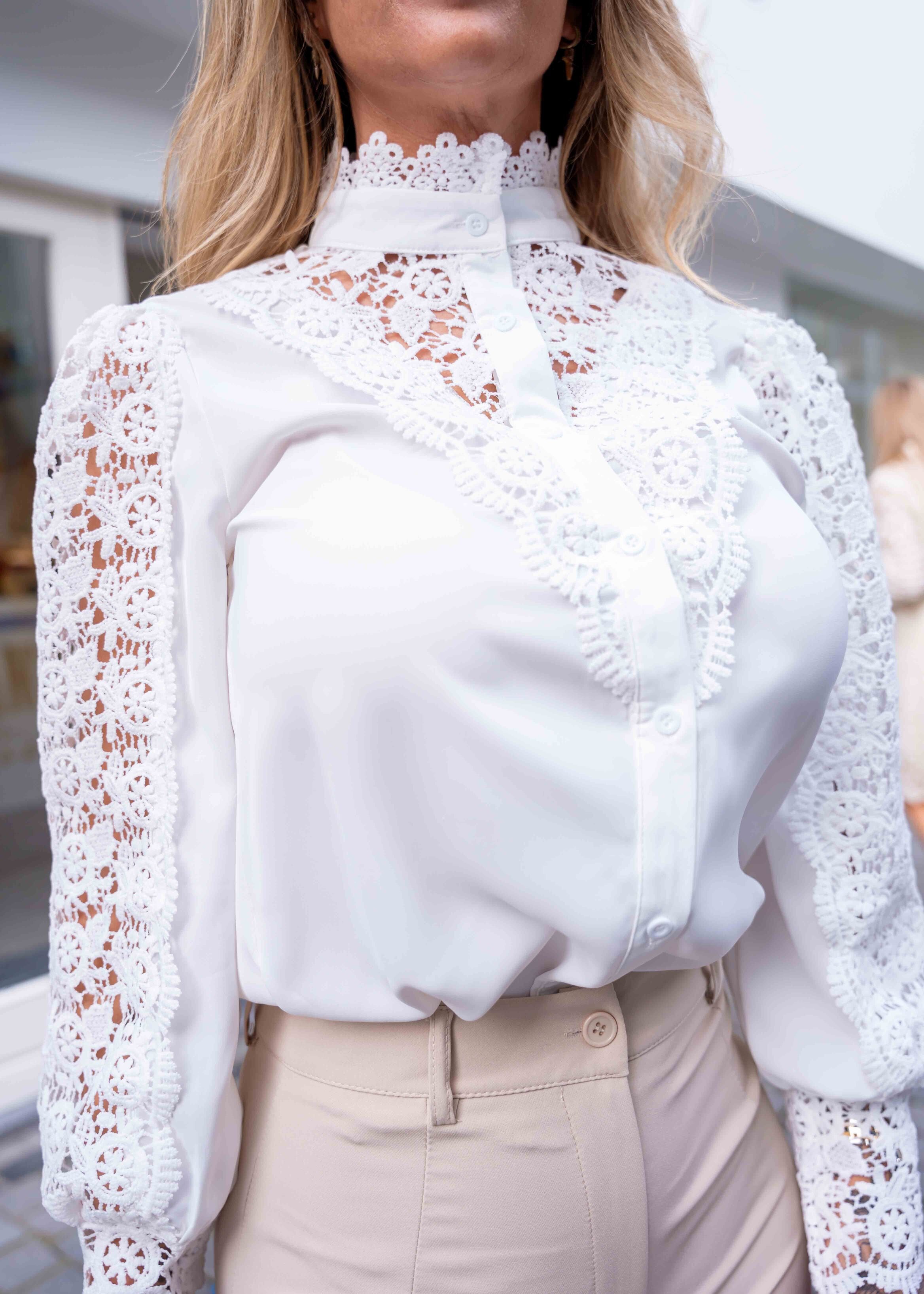 Lace blouse white