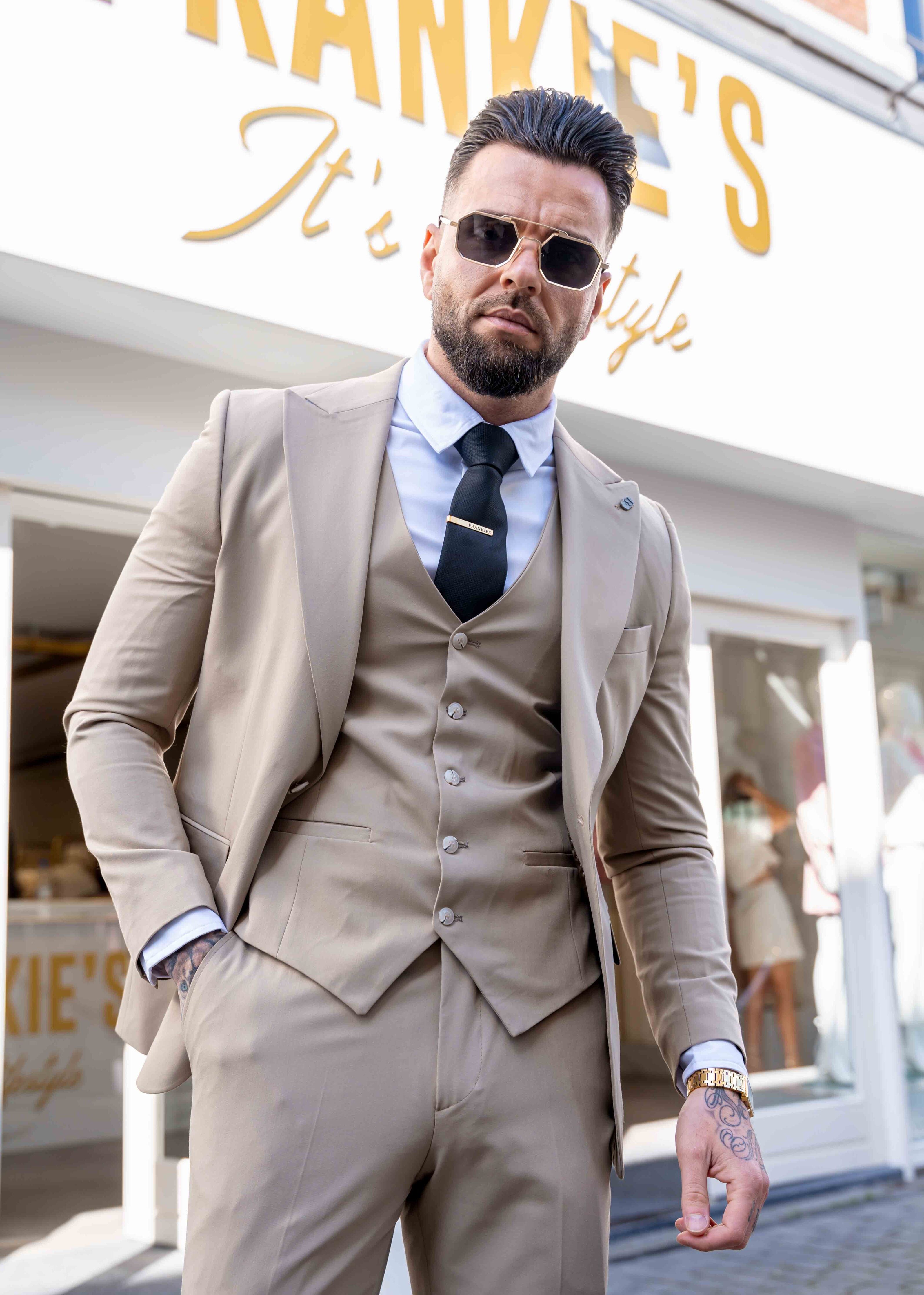 Suit three piece Cayenne olive green