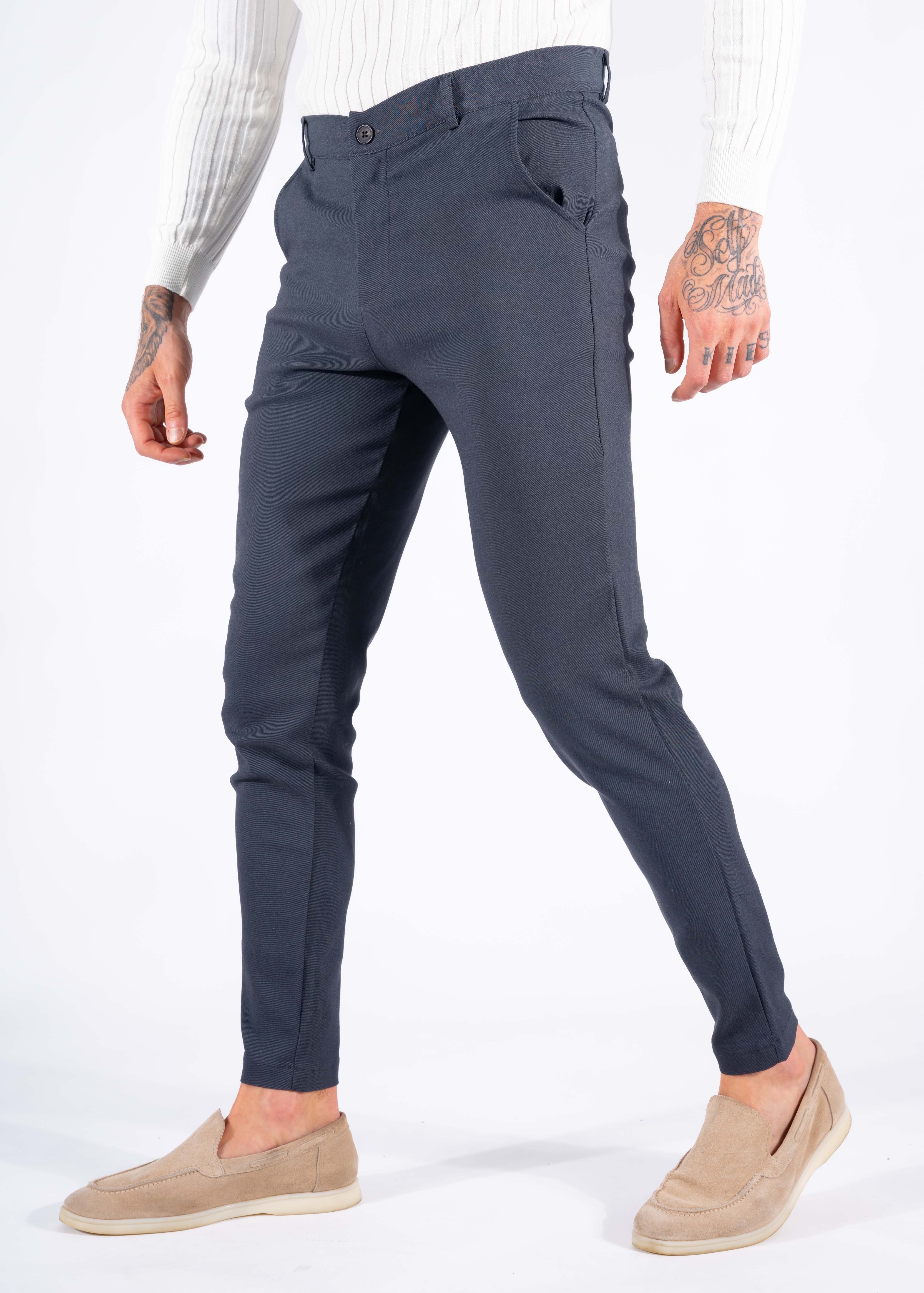 Super stretch pantalon dark grey