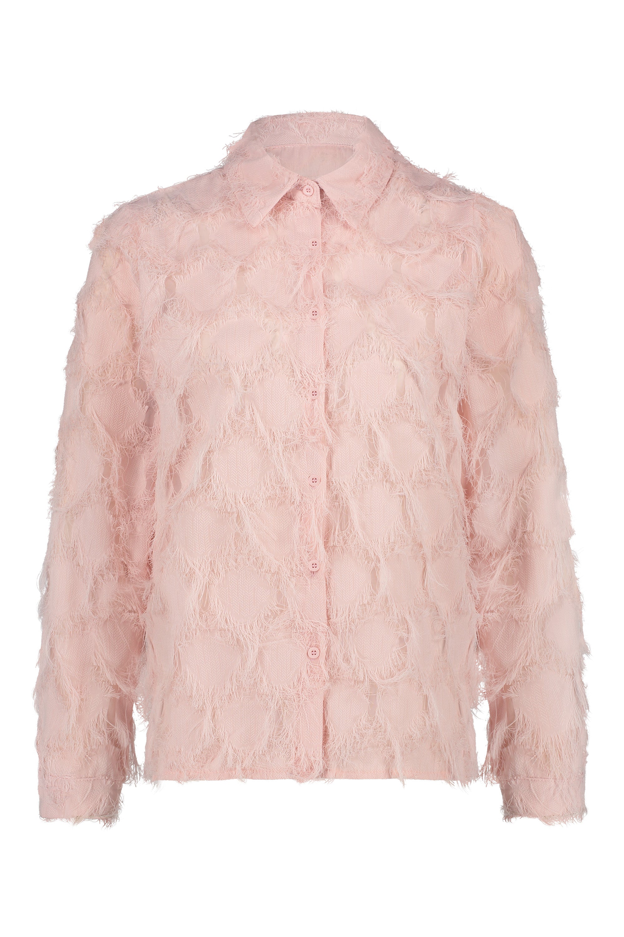 Feather blouse pink