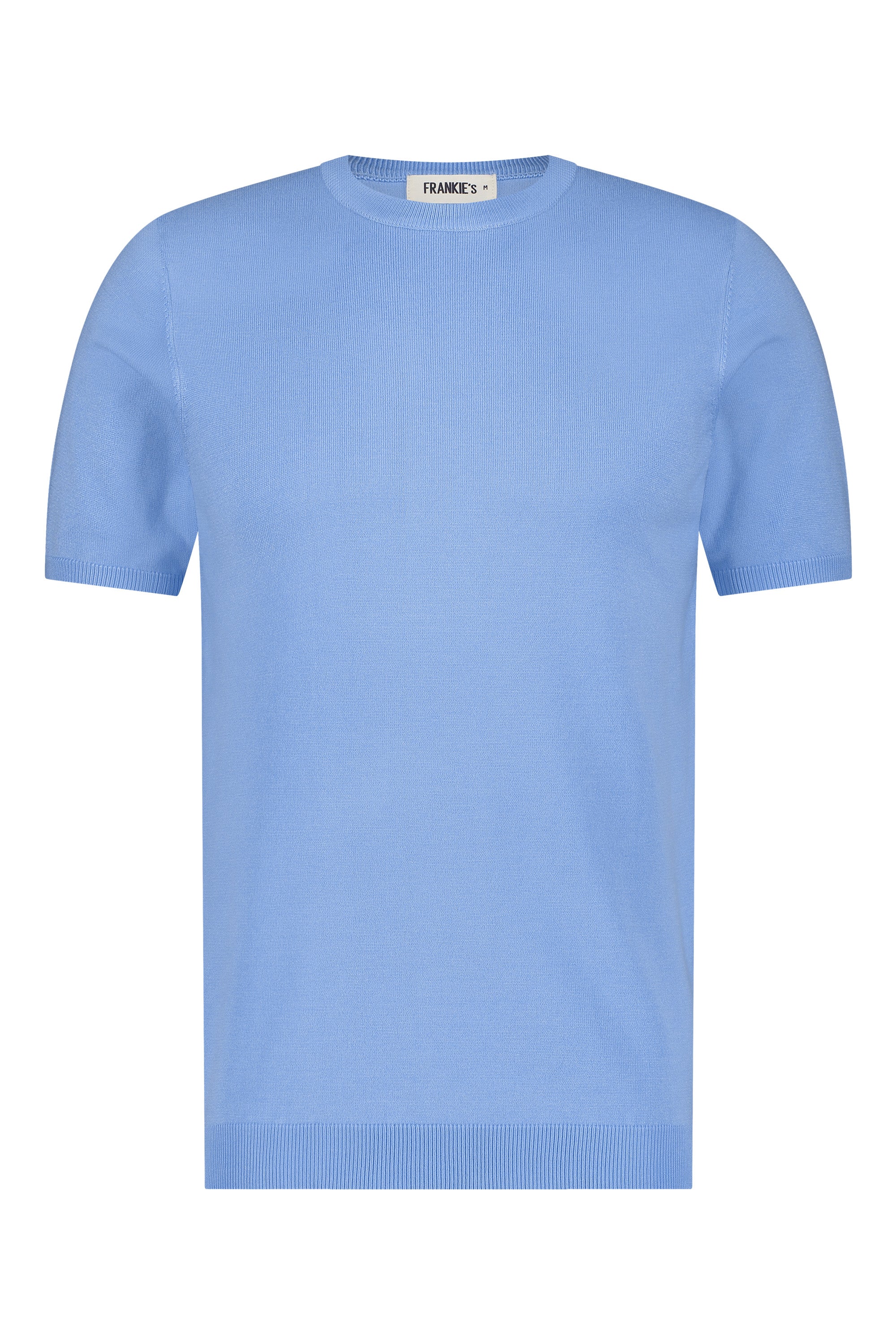 T-shirt knitwear short sleeve light blue