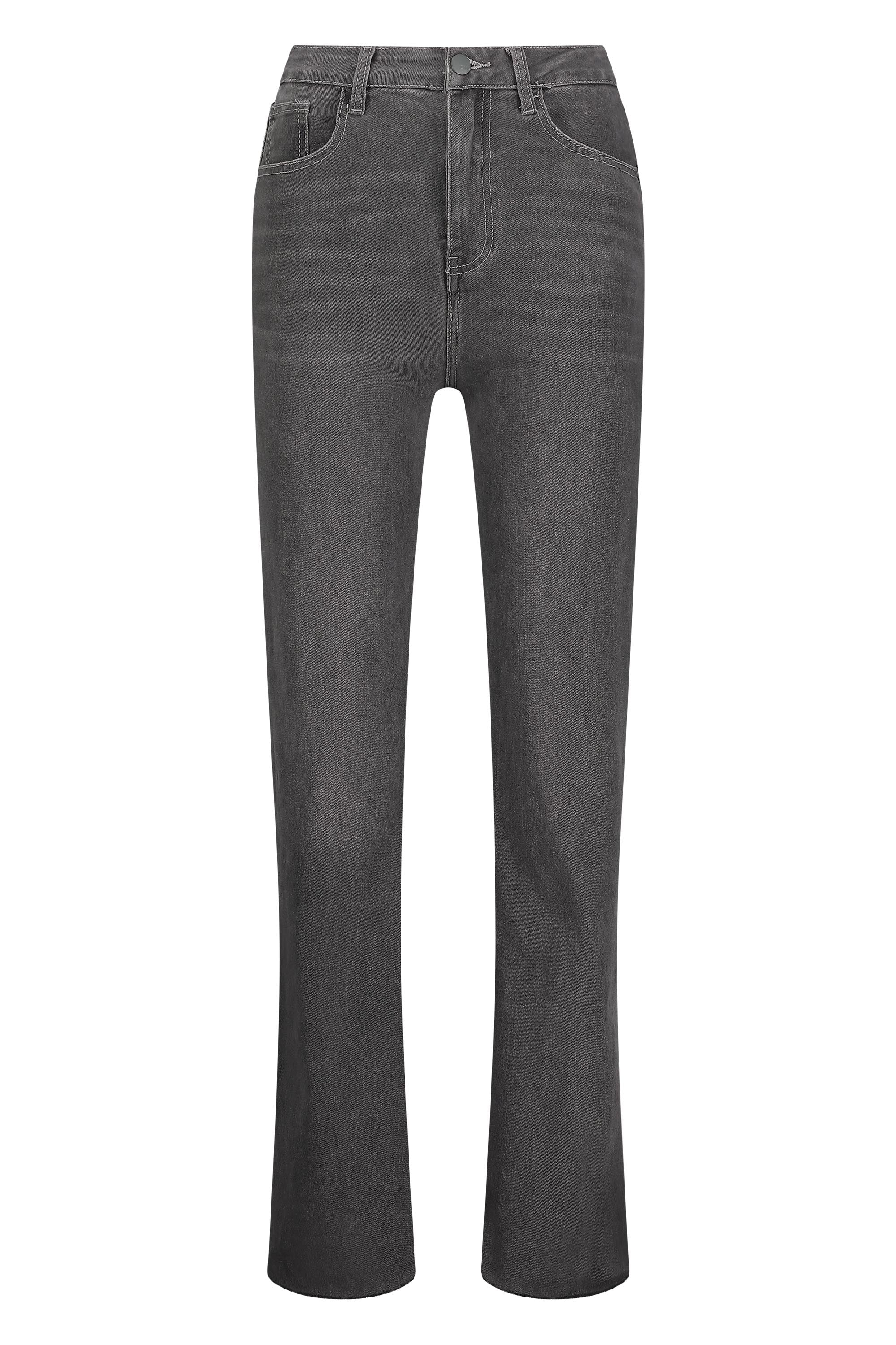 Straight leg jeans stretch dark grey
