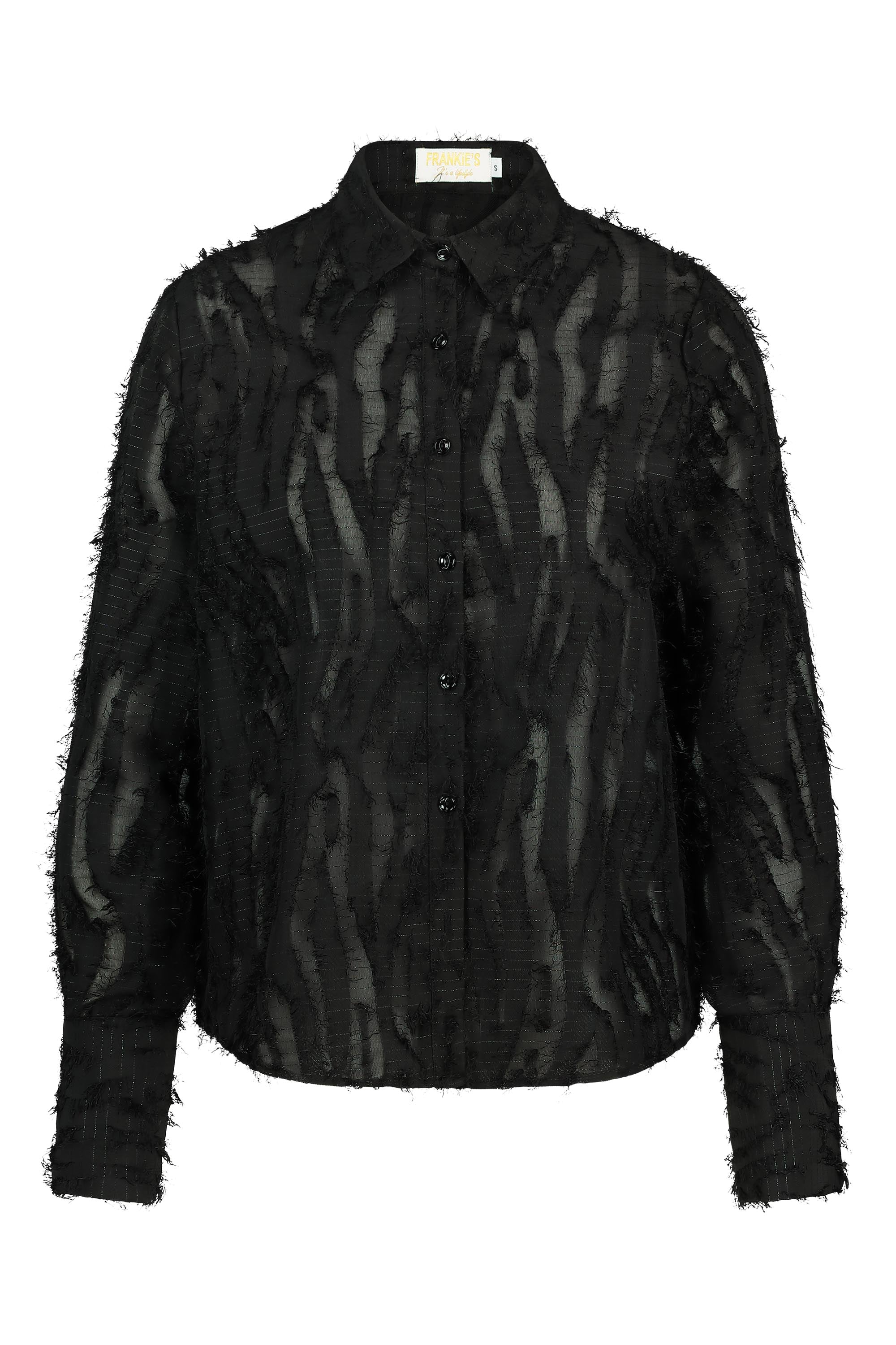 Feather blouse black