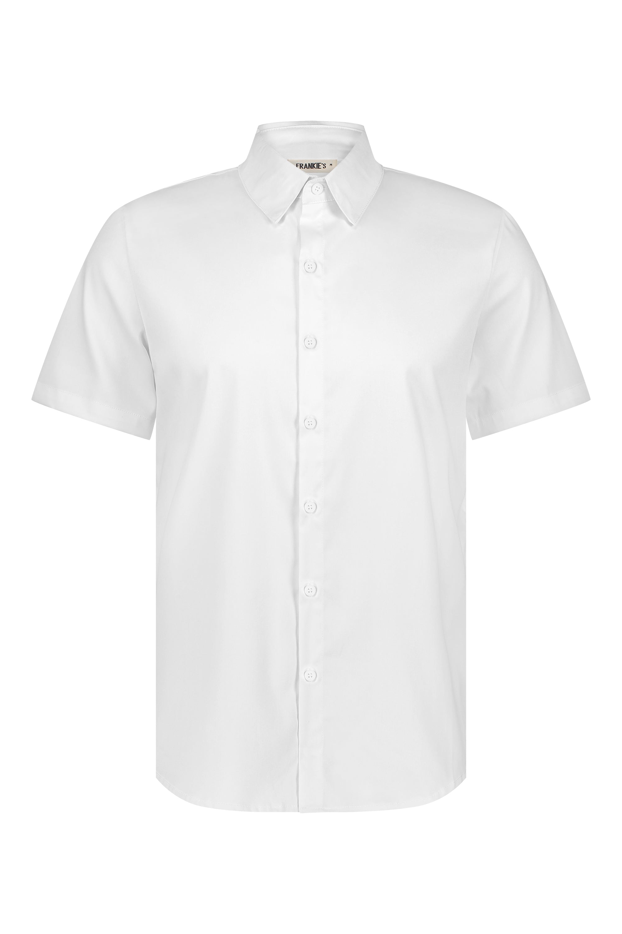 shirt super stretch short sleeve slim fit white