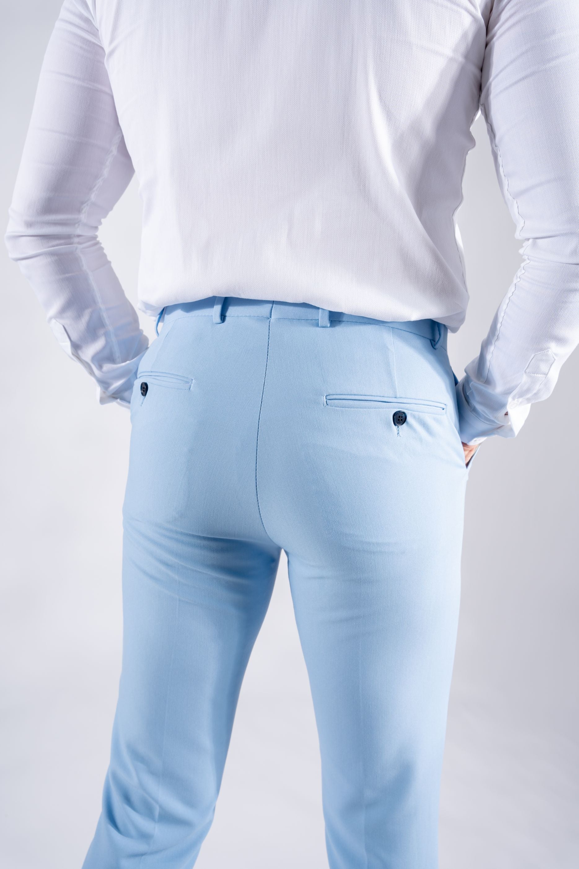 pantalon Chic slim fit licht blauw
