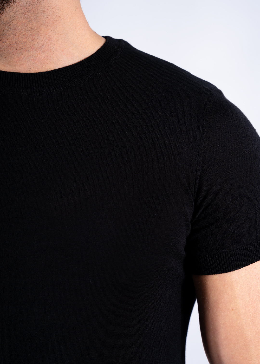 T-shirt knitwear zwart